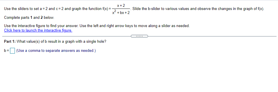 x+2 Use the sliders to set a = 2 and c
