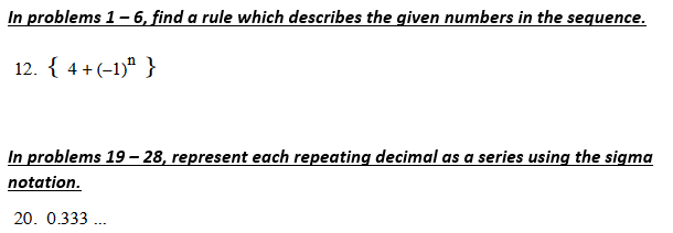 Please write neatly thank you. In problems 1-6, find a rule which