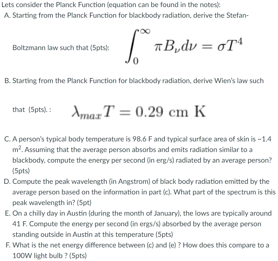 function of frequency and not wavelength 2h13 1 B(v, T) C2 hv
