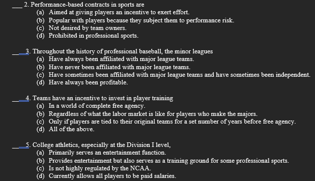struggling with these questions would like some clarification 2. Performance-based contracts in