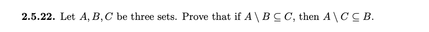 the second question. Thank you. 2.5.21. Prove the following set identities. (a)