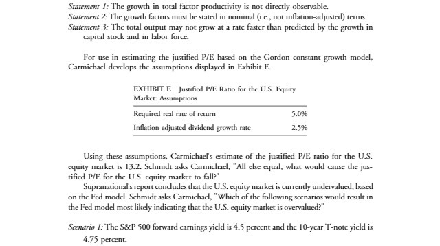  Statement /: The growth in total factor productivity is not directly