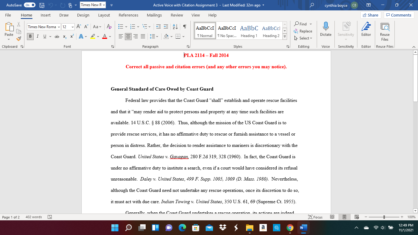 correct all passive and citation errors and any other errors you may