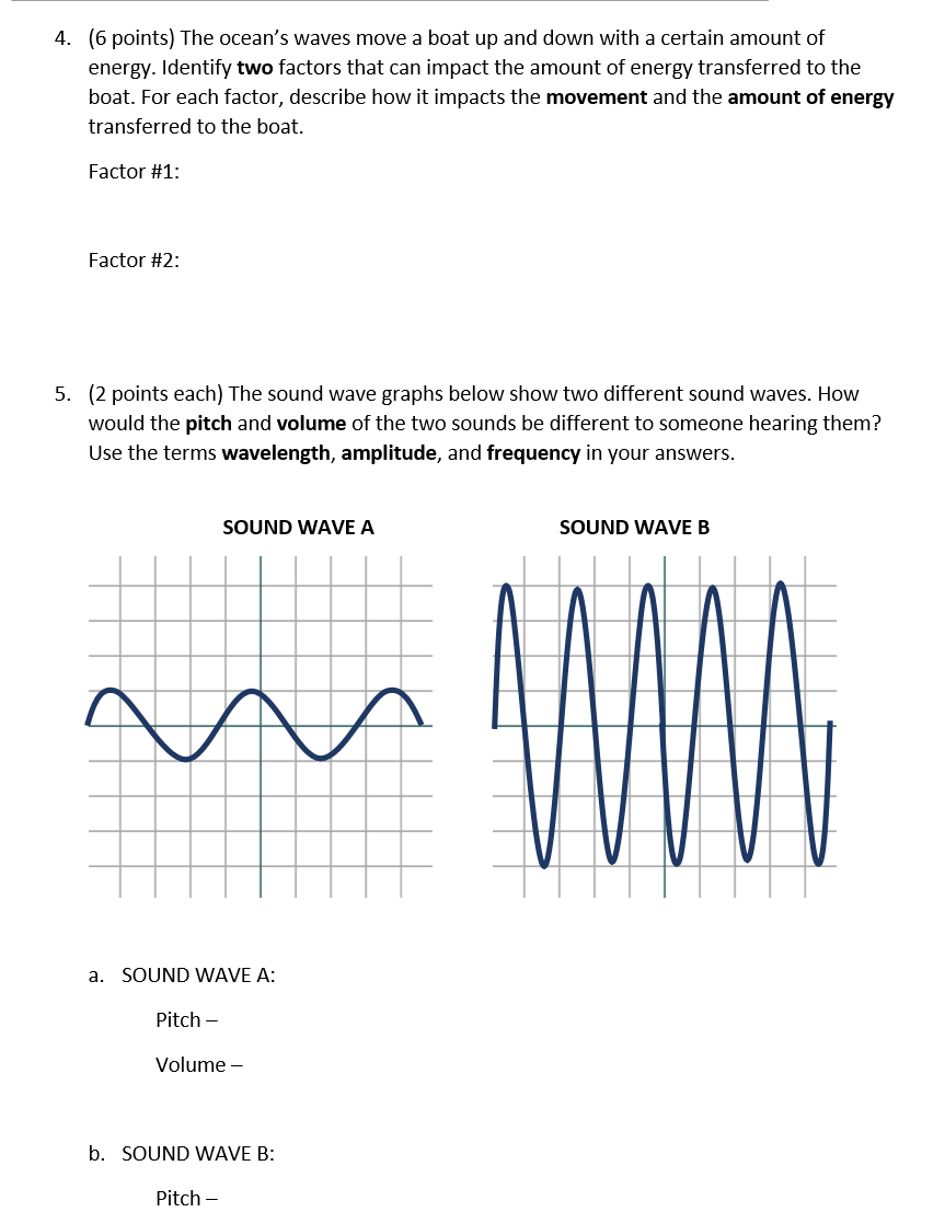 in the blanks: Based on your knowledge of wave characteristics, it would