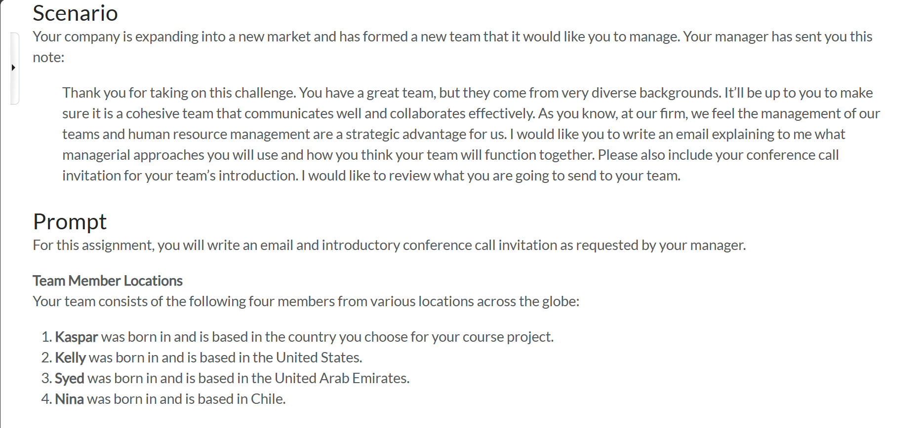  Write an email to your manager explaining how you plan to