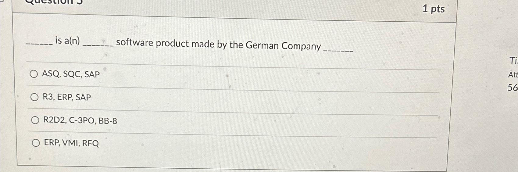  1pts is a(n) software product made by the German Company ASQ,