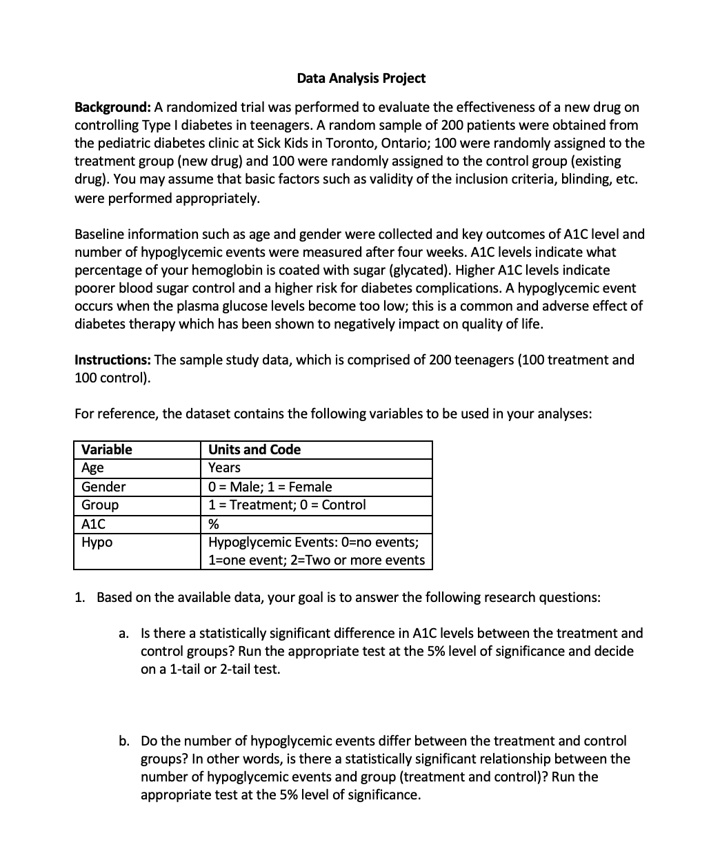 My sample size is 200, half control and half treatment. I included
