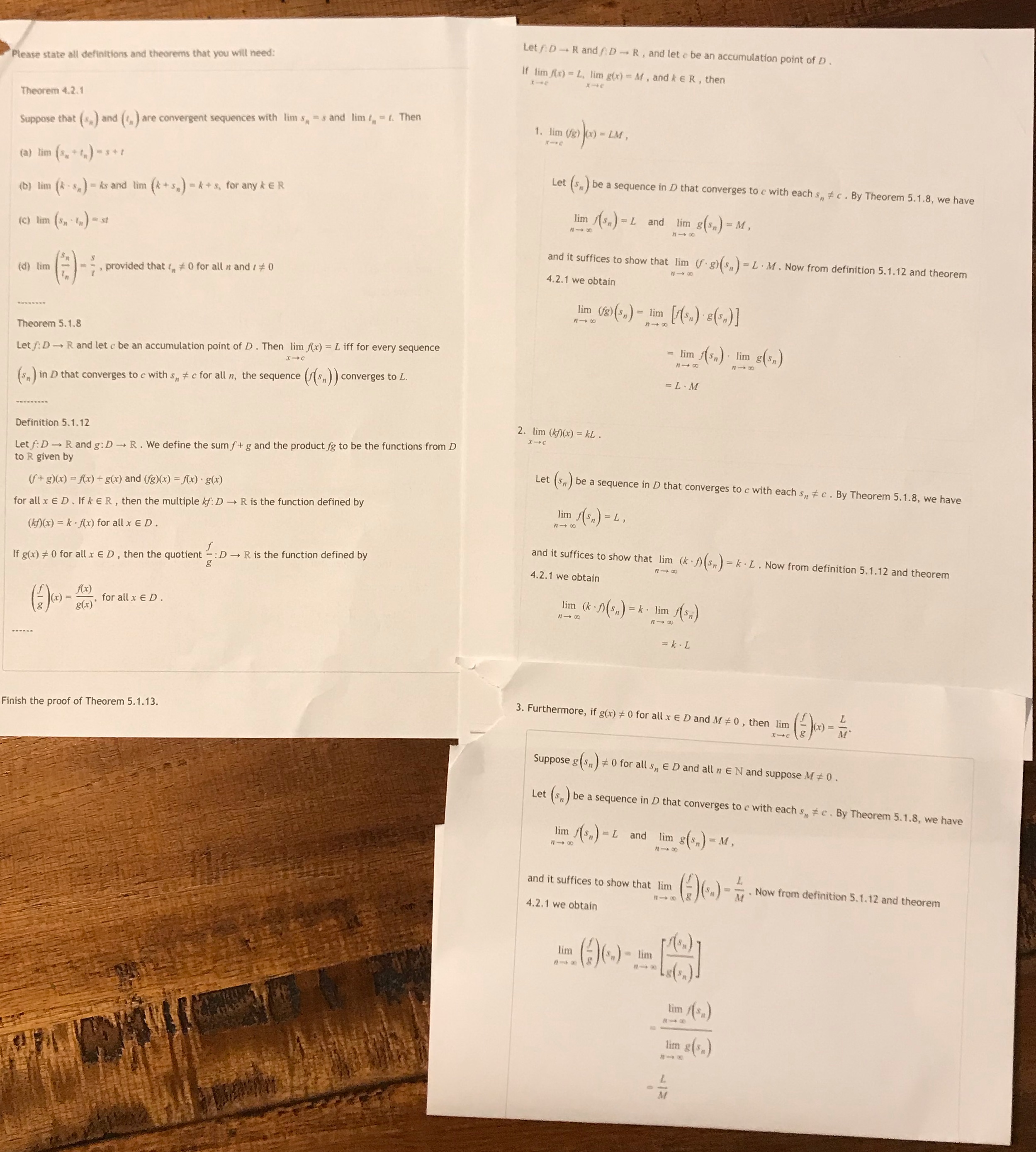 Could someone please check my work Let f: D - R and