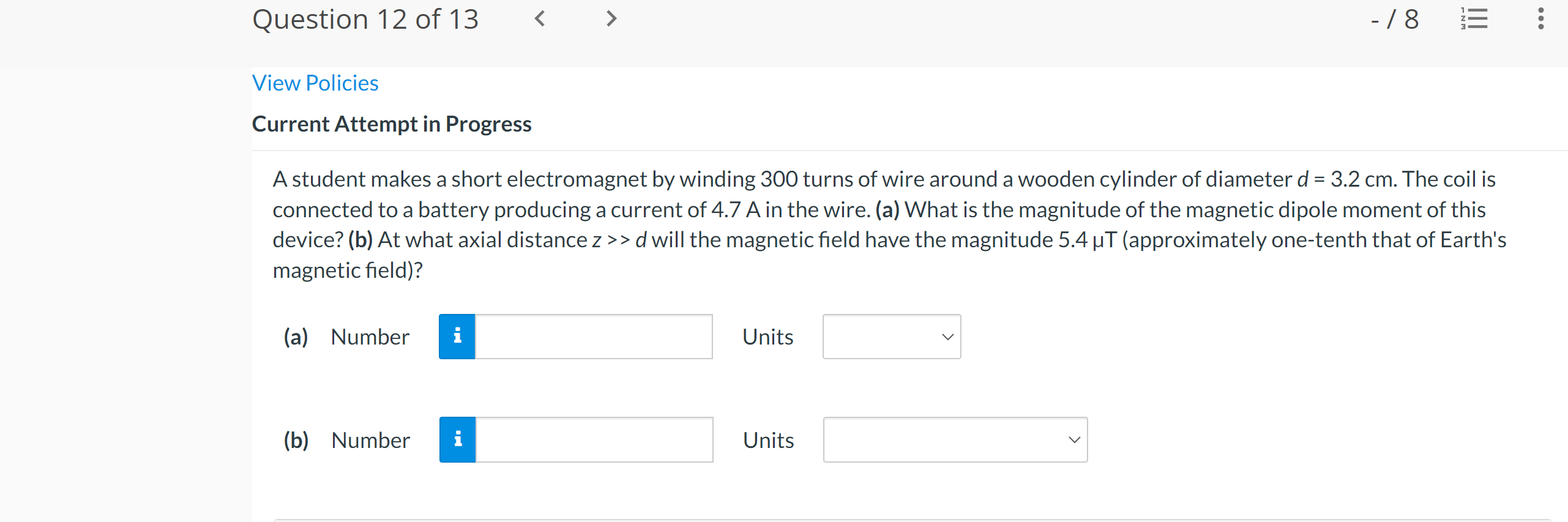 and i2 = 3.1 A. What is the value of the integral