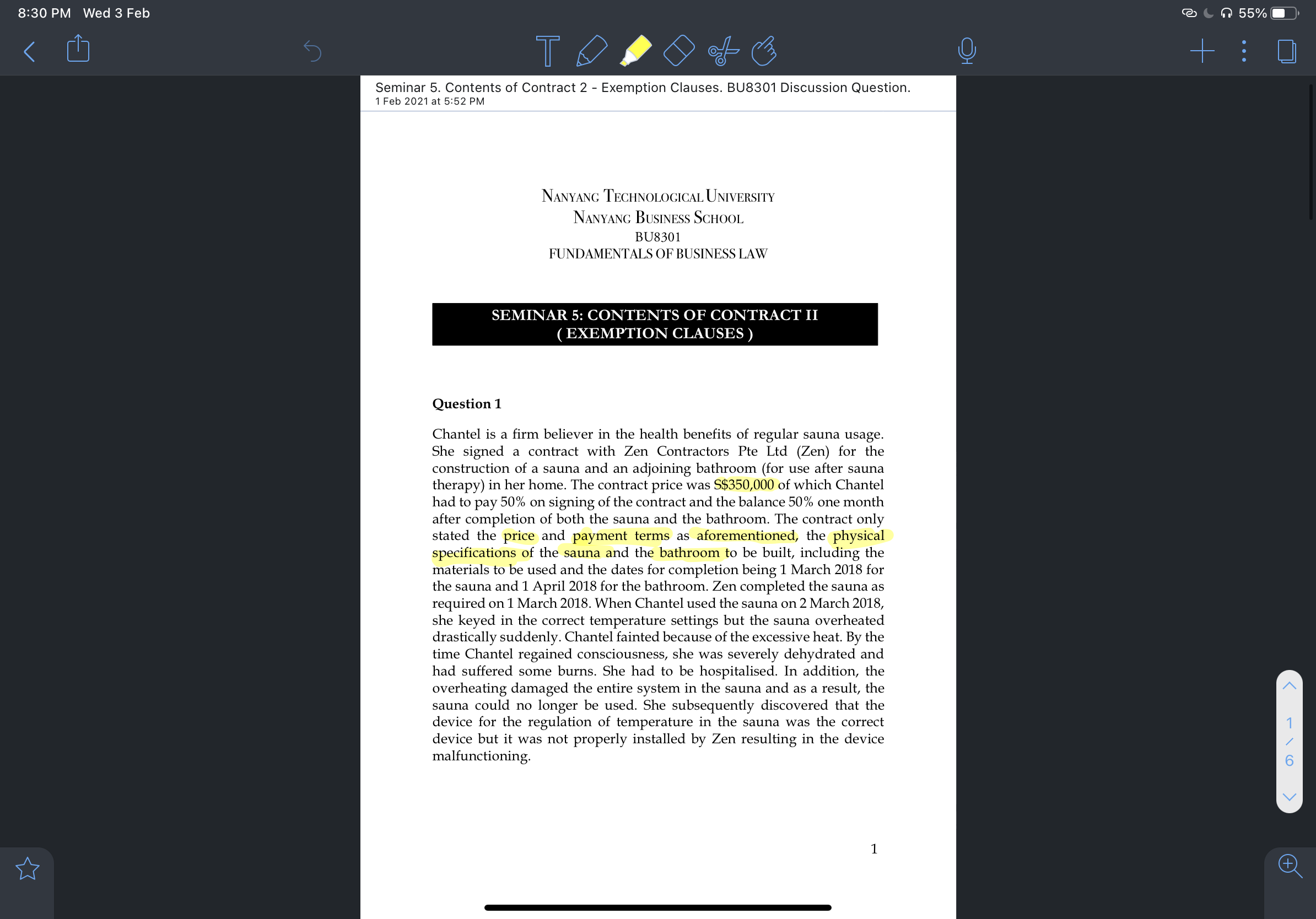 clause whether Chantel have the rights to terminate the contract. Could there