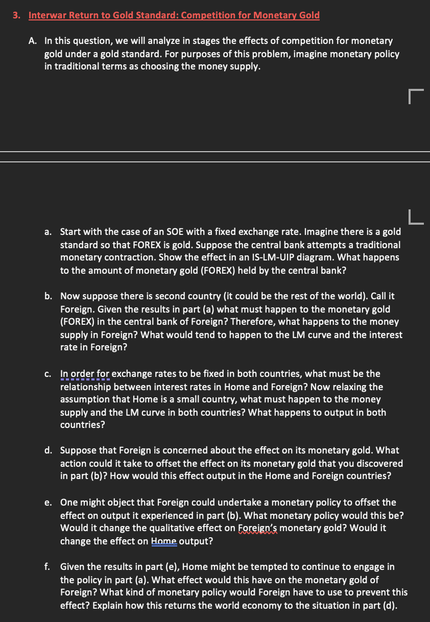  A. In this question, we will analyze in stages the effects