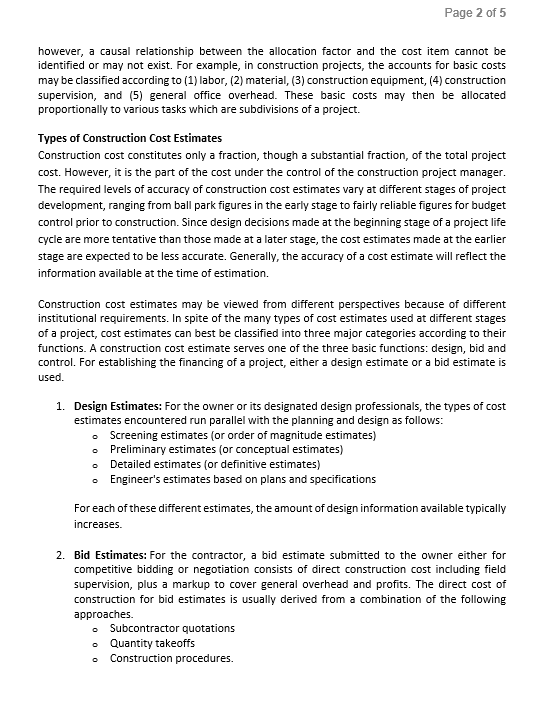 is one of the most important steps in project management. A cost