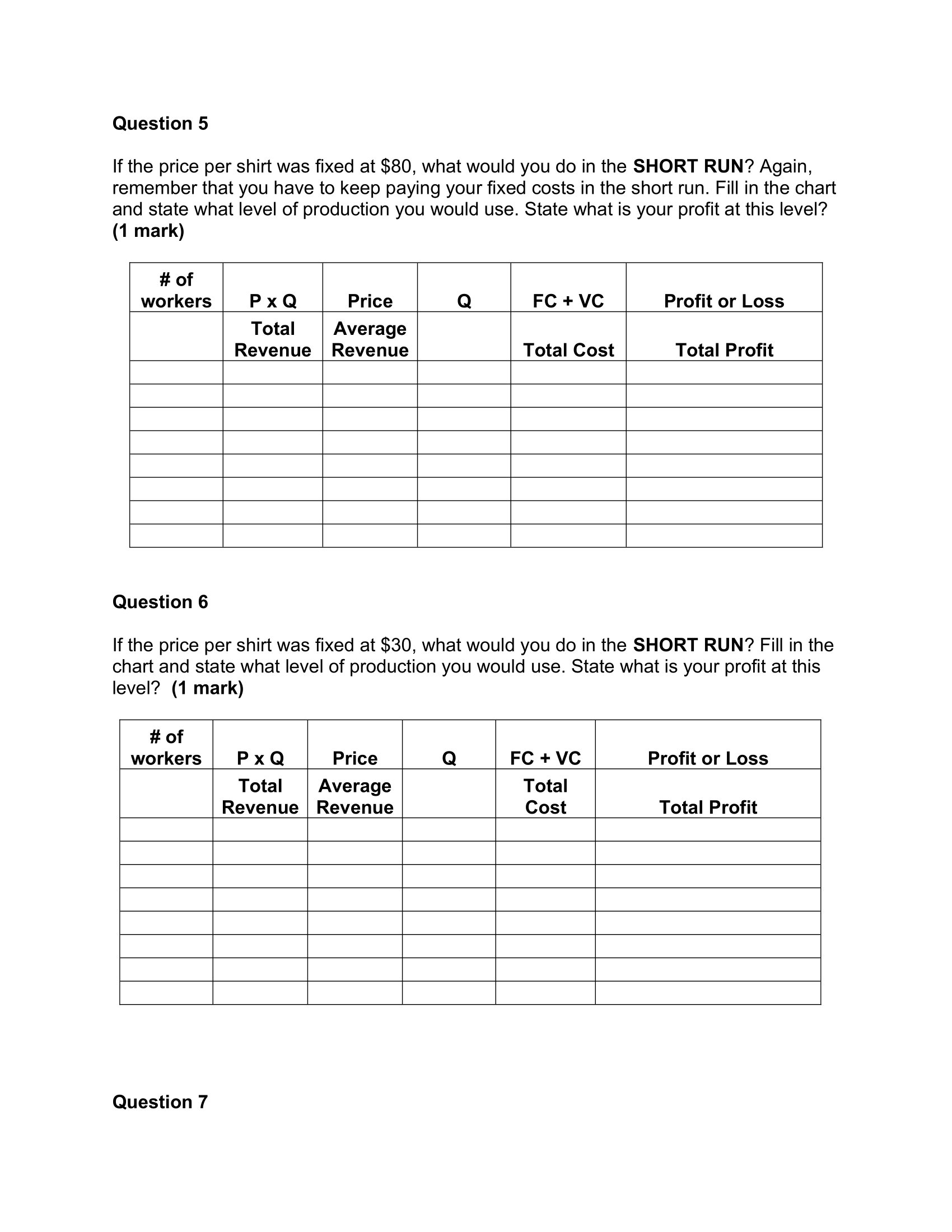 profit maximizing firm responds in the long run as the costs of