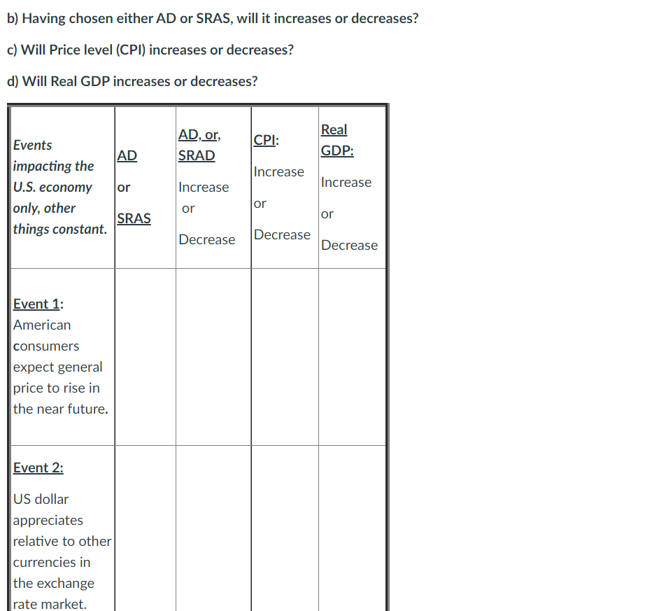 b) Having chosen either AD or ERAS, will it increases or