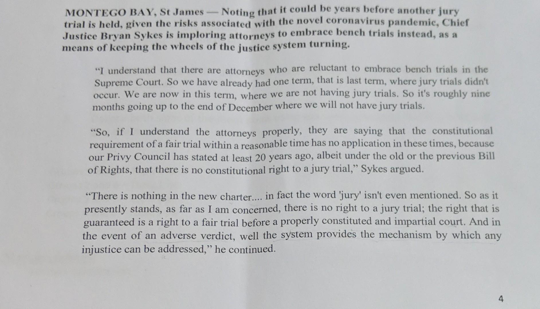 Answer the following A & B MONTEGO BAY, St James -