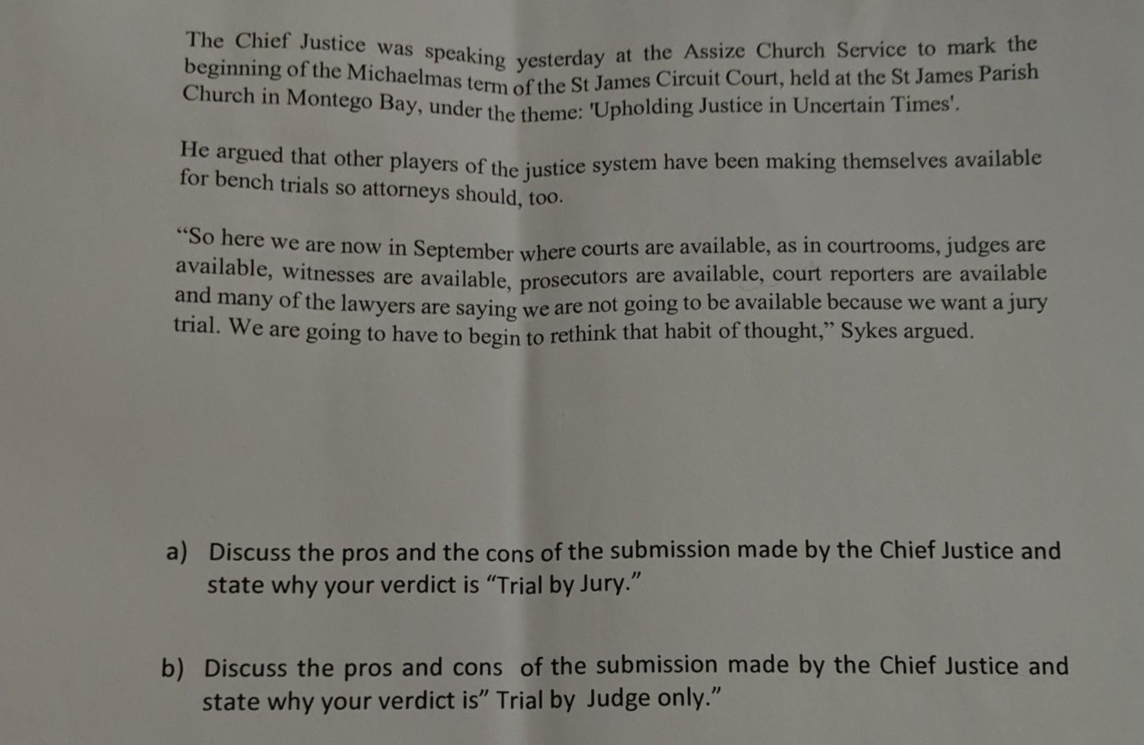 Noting that it could be years before another jury trial is held,