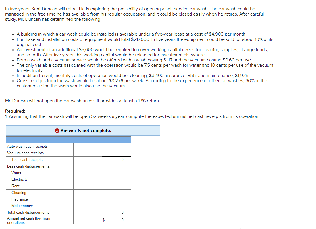  In five years, Kent Duncan will retire. He is exploring the