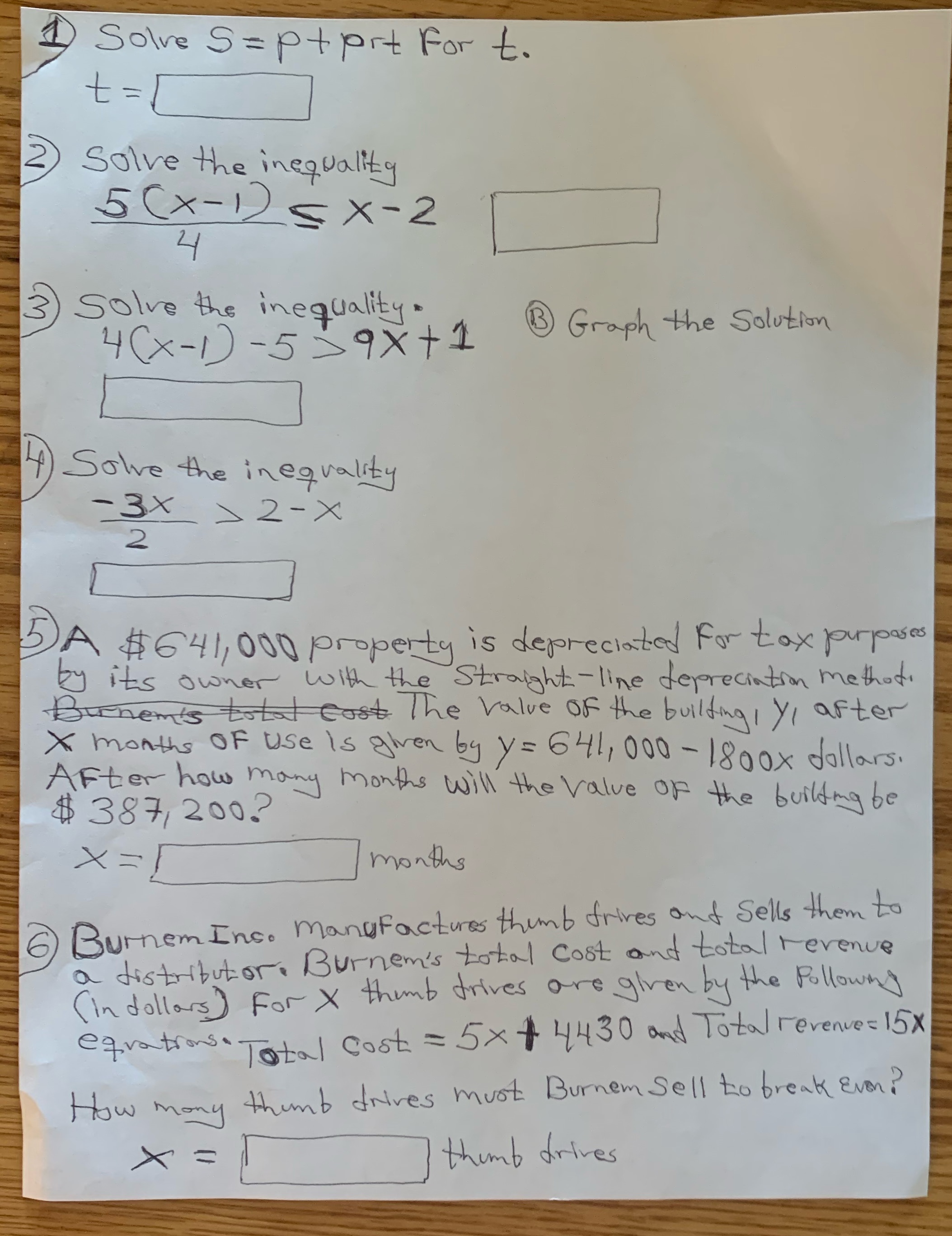 1 Solve S= ptprt for t. t = 2 ) Solve