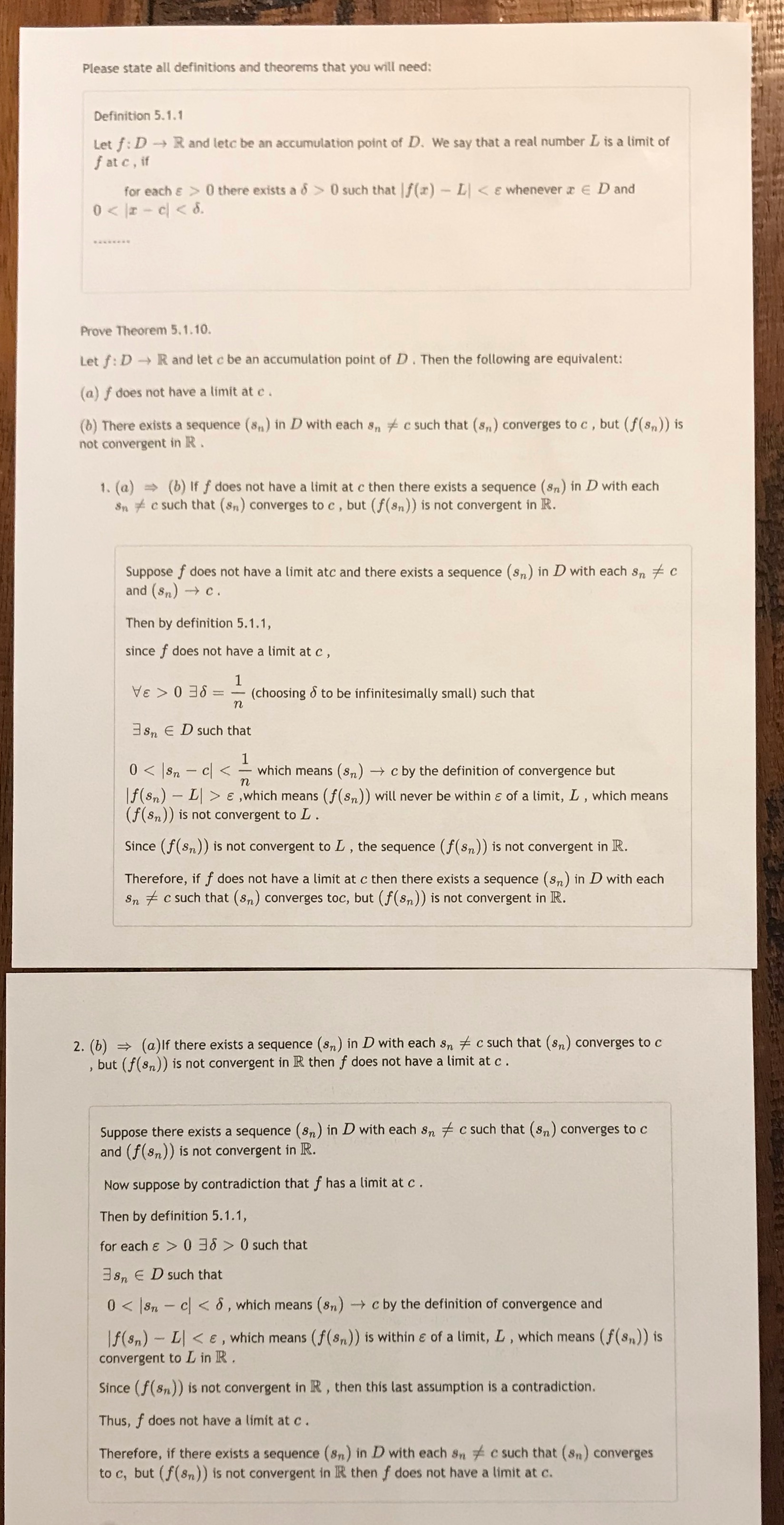 Could someone please check my work and let me know if it's