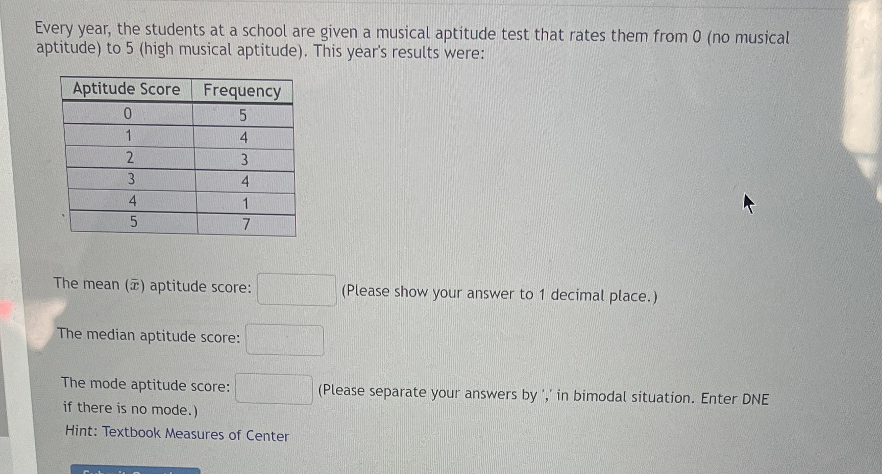  Every year, the students at a school are given a musical