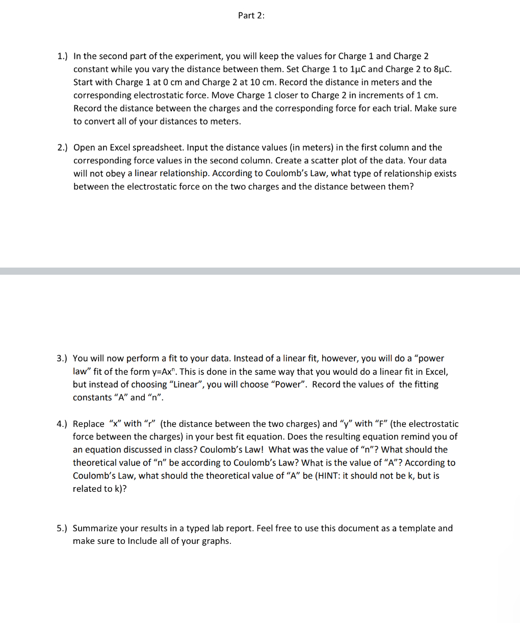 1) 2. 3) 4) 5) Part 2: In the second part