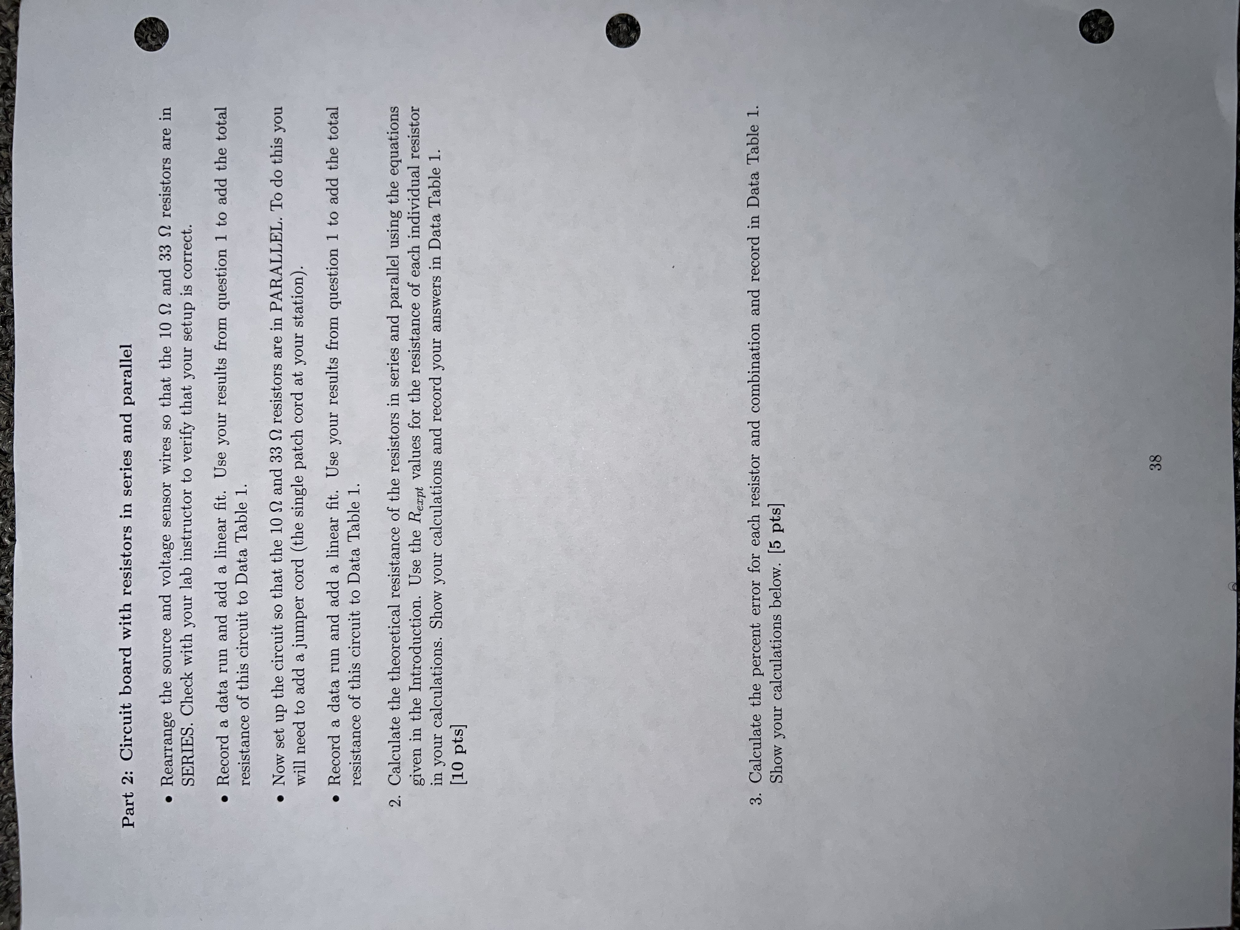 drop across them, but the sum of the currents in each parallel