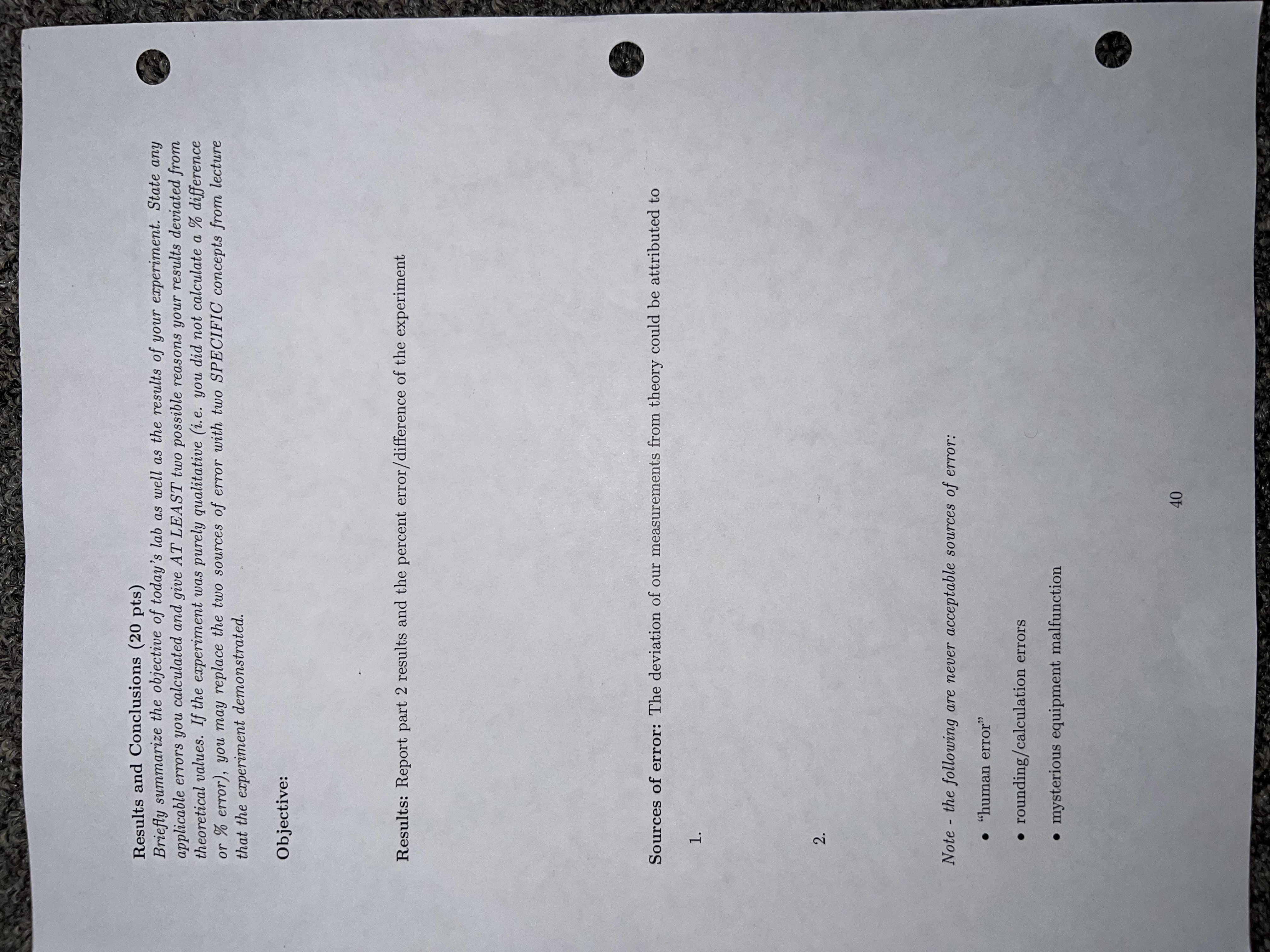 V vs. I graph is not linear, i.e. the voltage and current