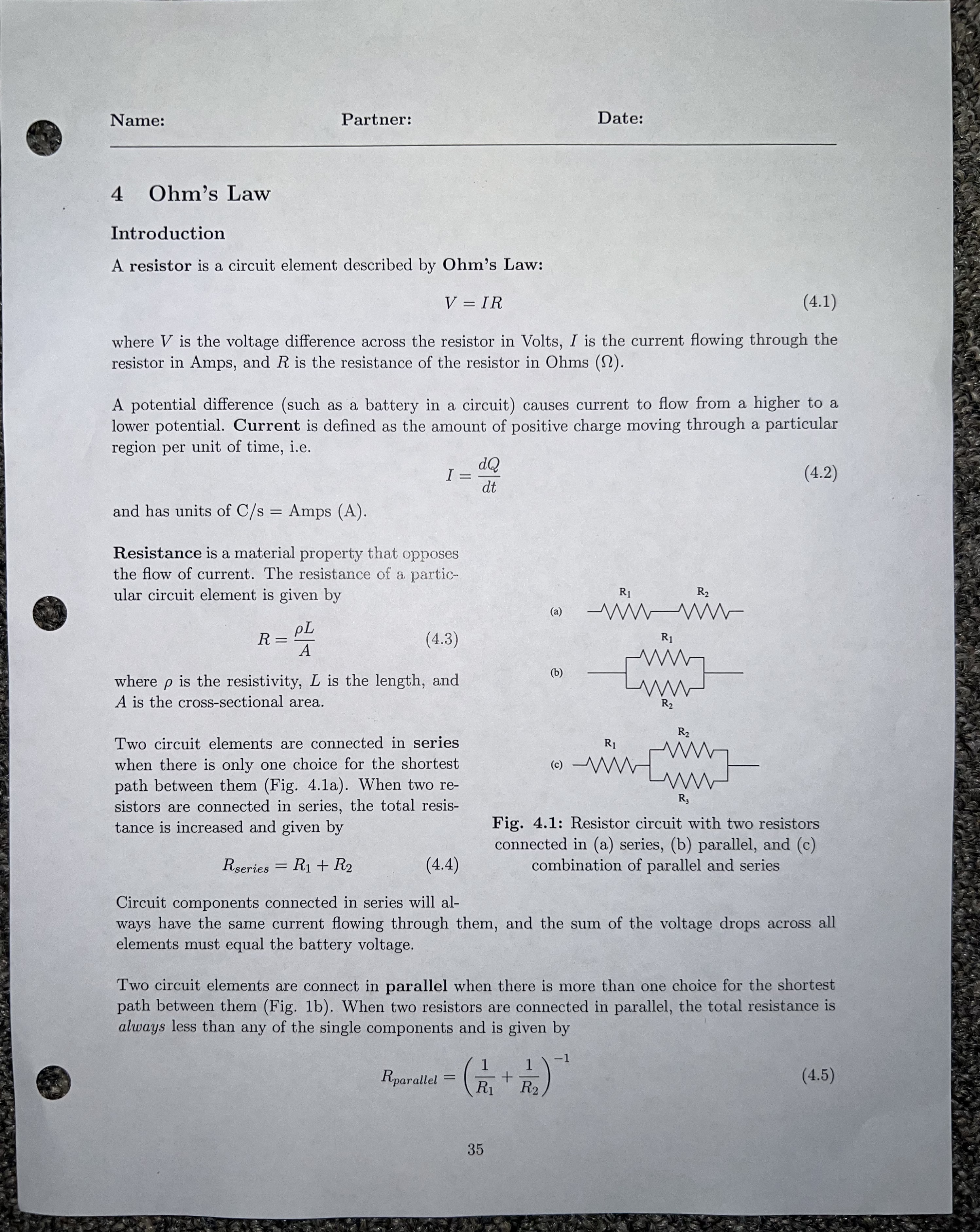 values do not obey Ohm's Law. These graphs often show hysteresis, where