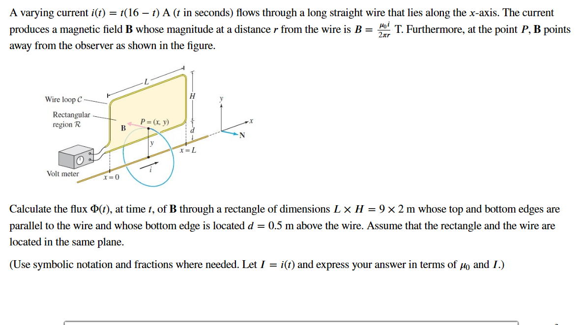 7. Assume Mo = 4x . 10-7 T . m/A. (Use symbolic