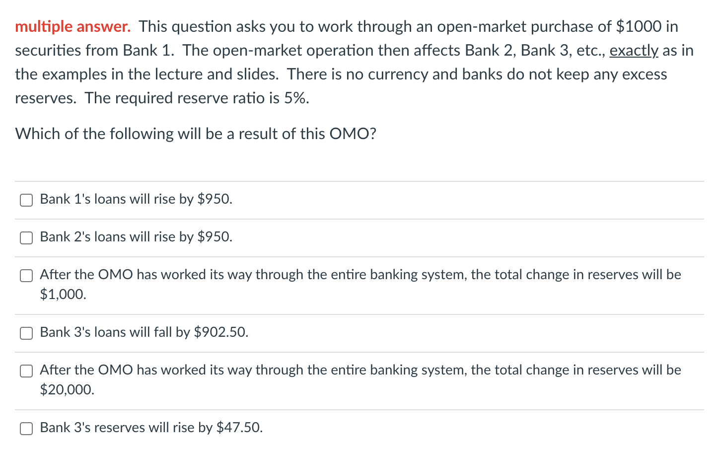 How would I go about solving this problem ? multiple answer. This