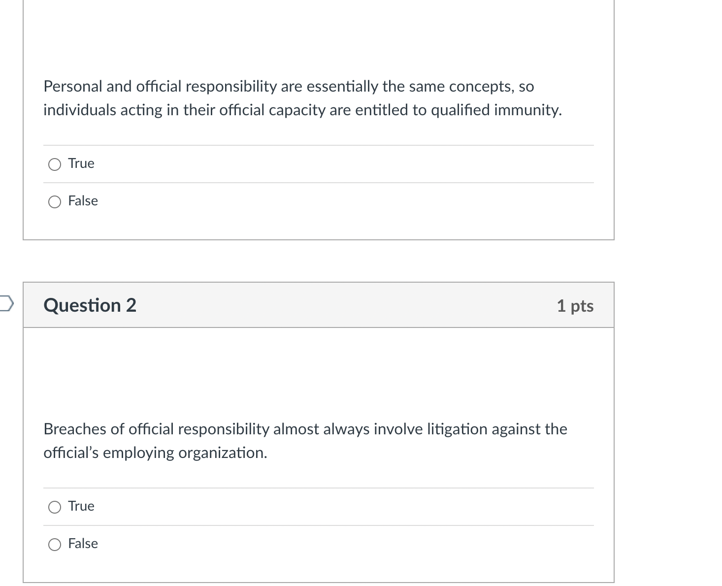  Personal and official responsibility are essentially the same concepts, so individuals