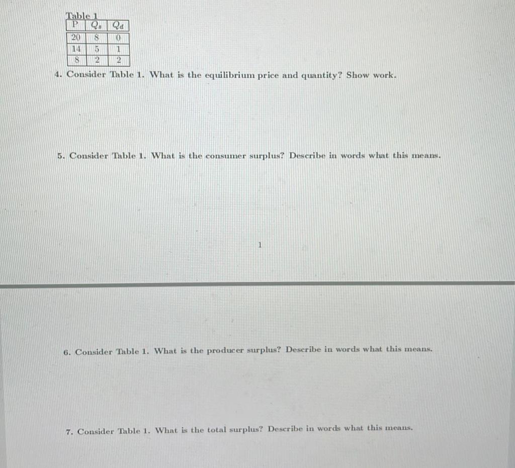 Table 1 P Q Qa 20 8 14 12 4. Consider