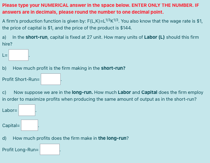 please solve Please type your NUMERICAL answer in the space below. ENTER