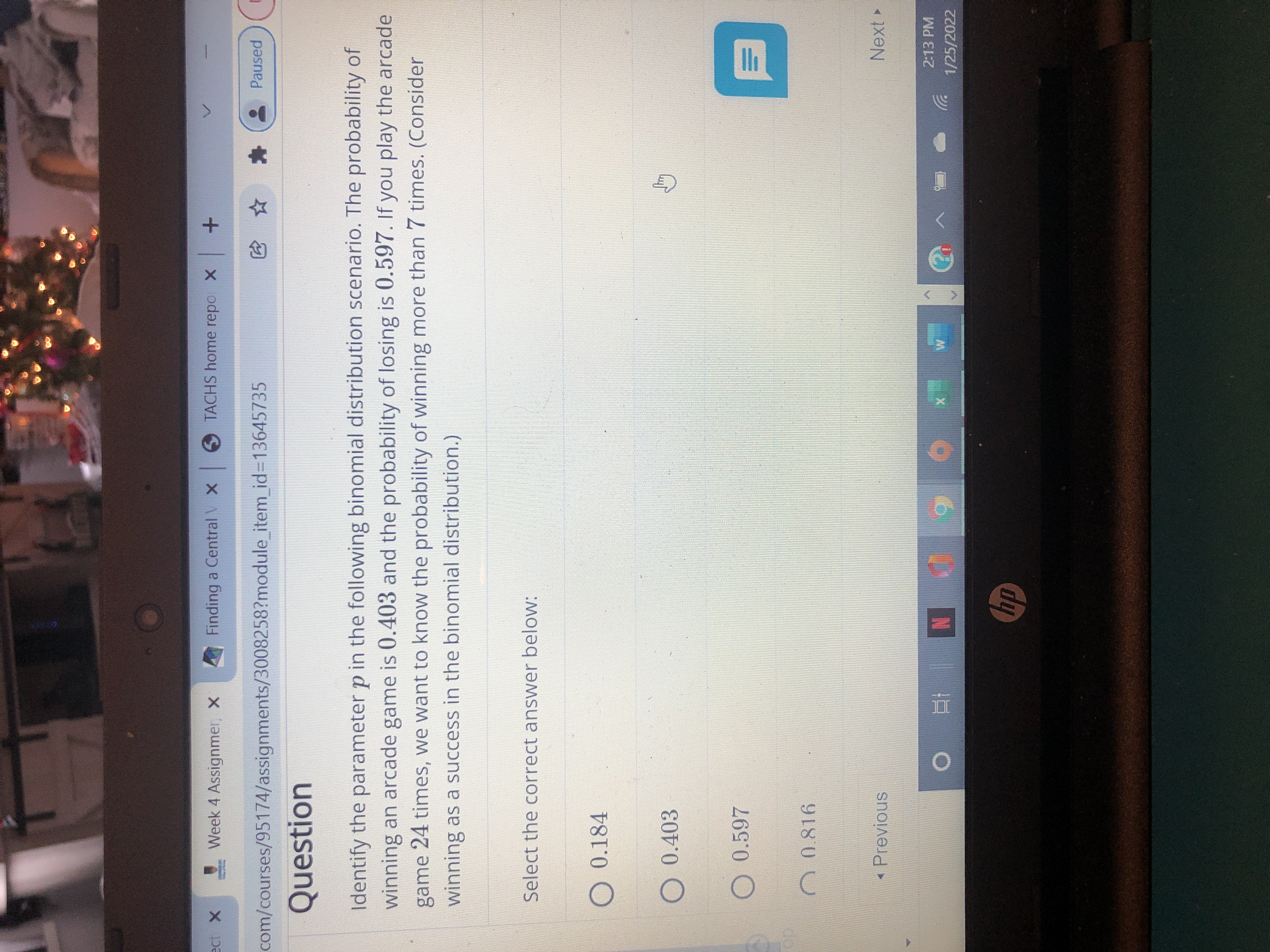  ect X Week 4 Assignmer, X Finding a Central \\ x