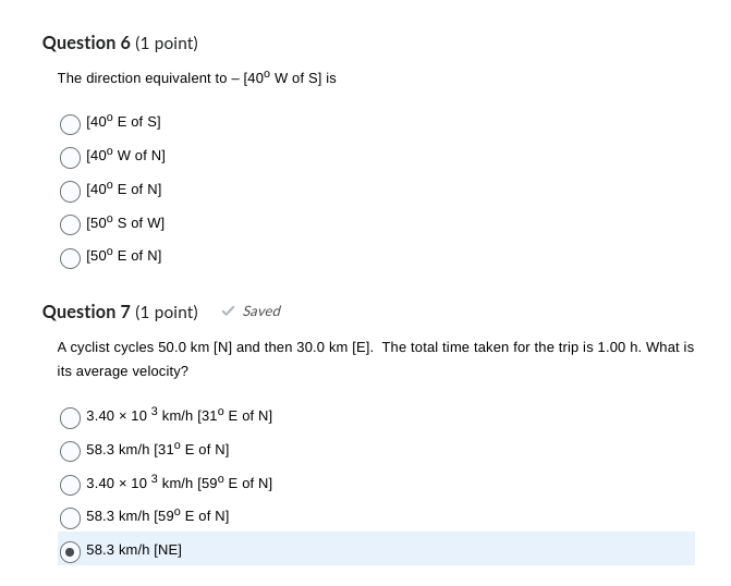 I need help with these two questions please! Question 6 (1 point)