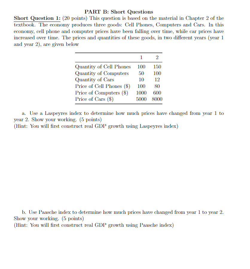 Inneh prices have changed 'DIIl year 1 to year 2. Show your