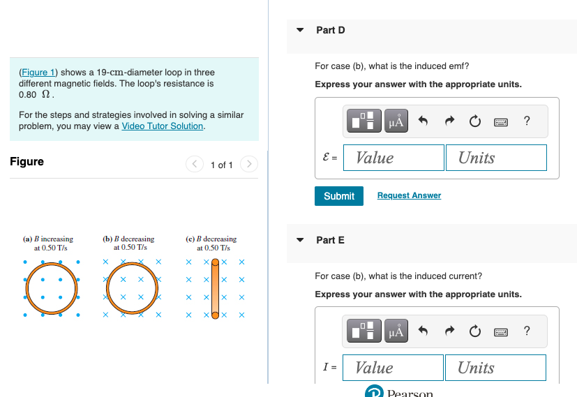 Part D (Figure 1) shows a 19-cm-diameter loop in three For