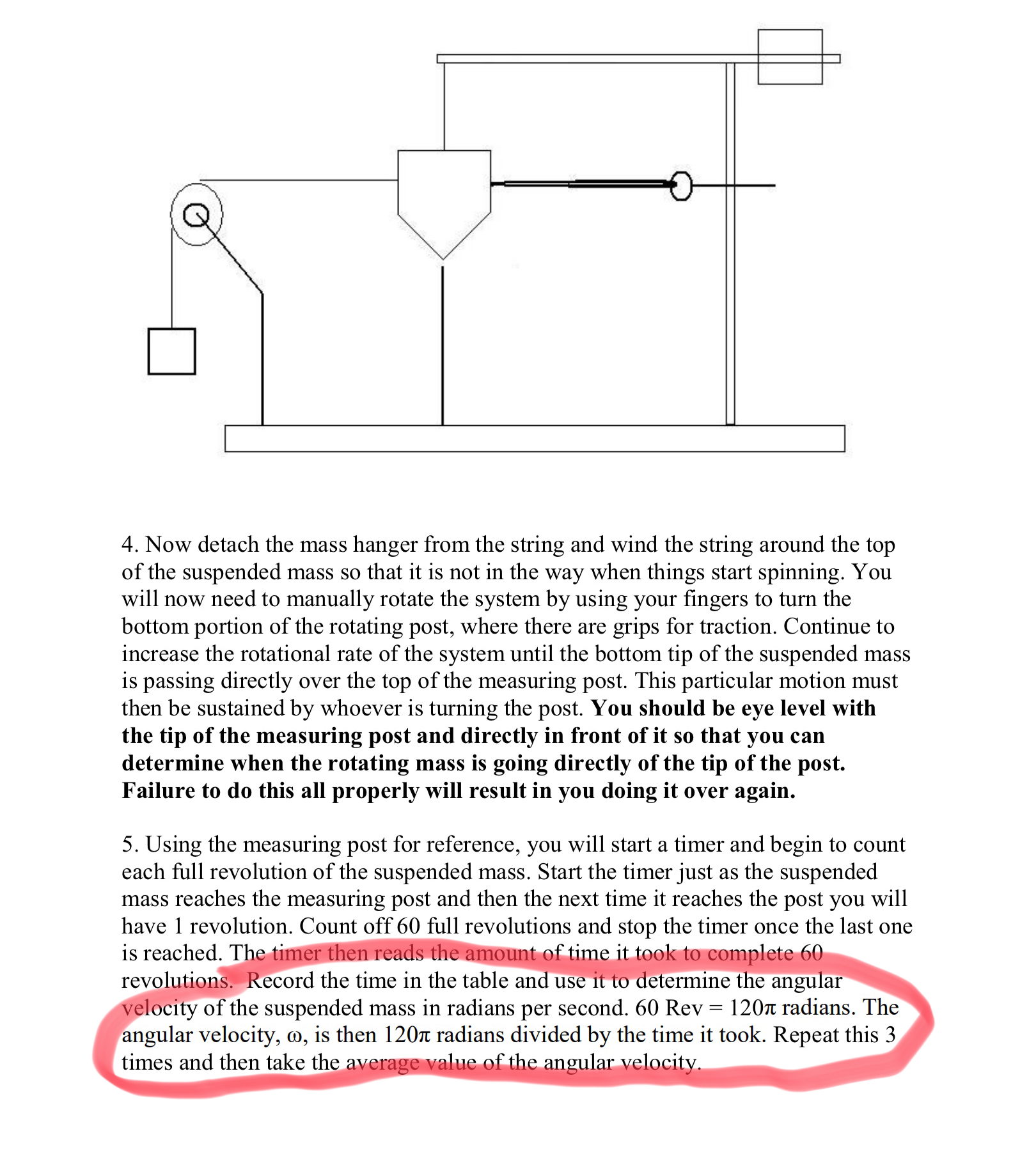 balance such that arm is balanced evenly. After this is done the