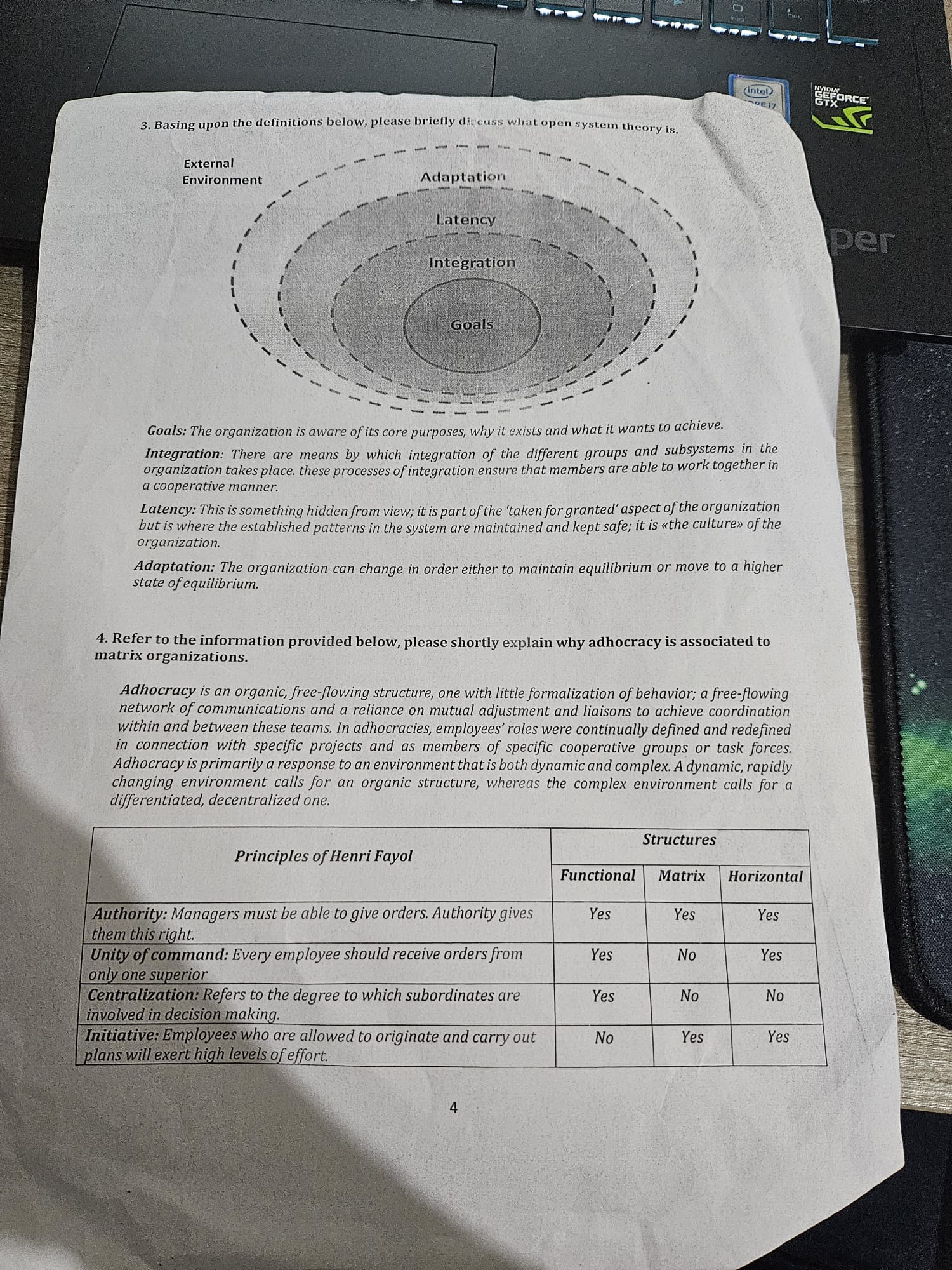 3. Basing upon the definitions below, please briefly dircuss what open