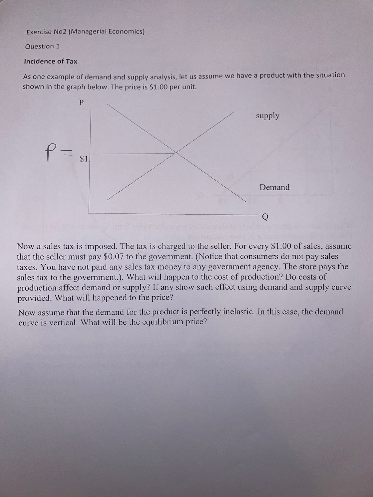 this question. Note that P x Q equals $900 at every point