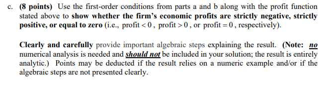 static (i.e., one period) framework of firms. The representative firm's profits are