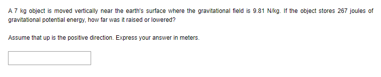 gravitational potential energy? D The reference point is at the ground. C)
