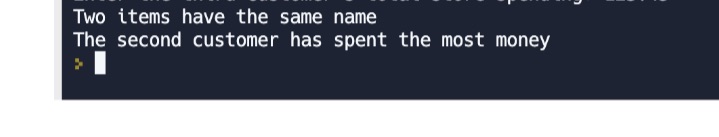 Use python code for this two sentence Two items have the same