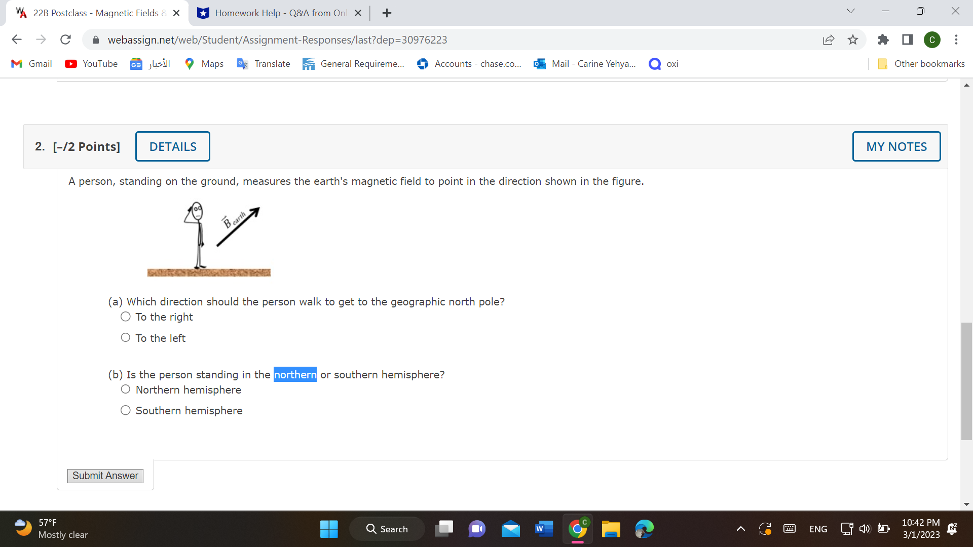 Q&A from Onl X + V X A webassign.net/web/Student/Assignment-Responses/last?dep=30976223 C M Gmail