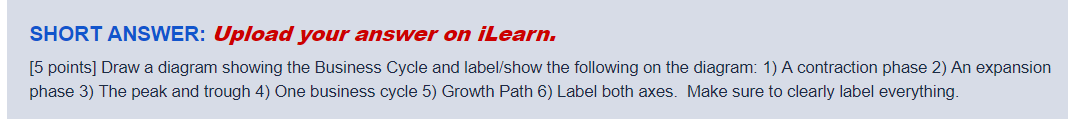 question is here SHORT ANSWER: Upload your answer on iLearn. [5 points]