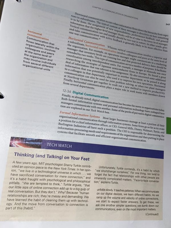 Read this and give comments and questions analysis CHAPTER 12 | COMMUNICATION