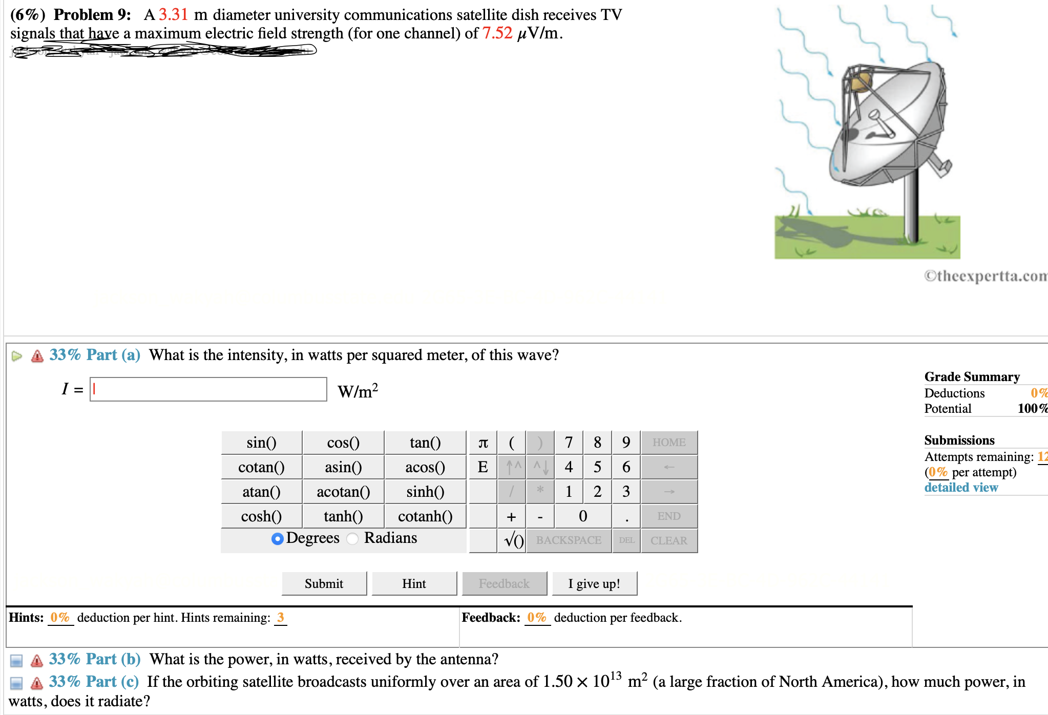 Part (a) What is the magnitude of the induced emf, 81 ,