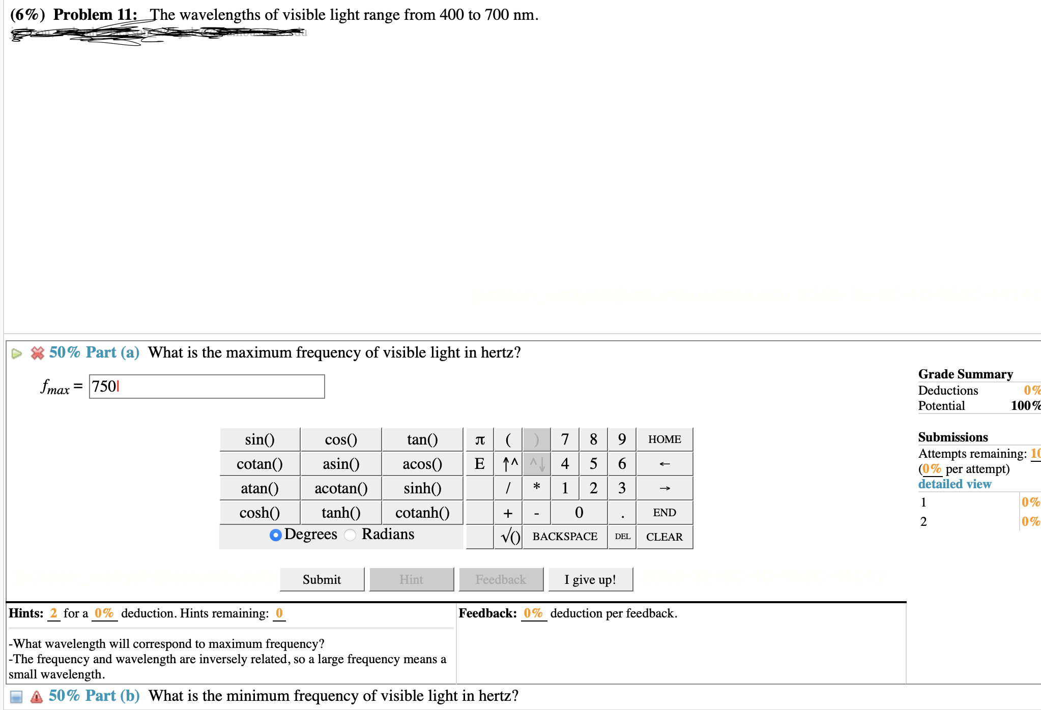 in millivolts, at time t1 = 1.0 ms? Grade Summary |al =