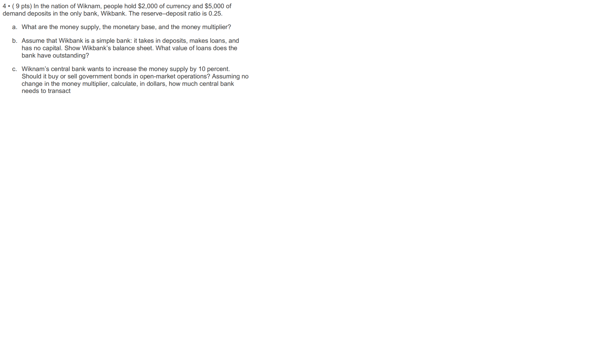 Can I get an answer with explanations? 4 - (9 pts) In