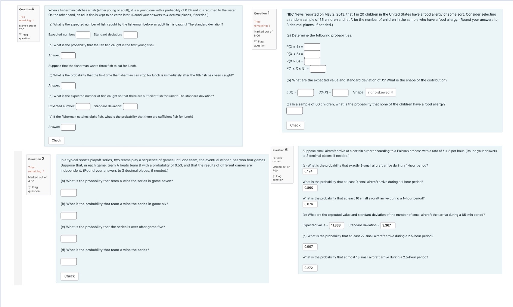 Question 4 When a fisherman catches a fish (either young or